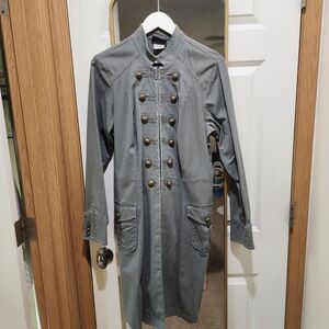 Torrid Charcoal Double-Breasted Trench Coat